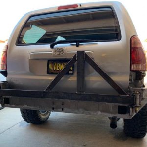 Coastal Offroad rear bumper with custom made swingarms. Vehicle Test fit.