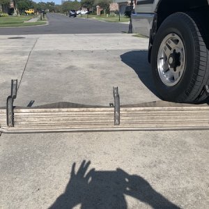 Under side of one of the running boards.