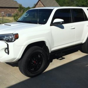 1st month changes:  bumper cover from silver to black, Roof Rack delete.  Front raised 1 1/2 inches.