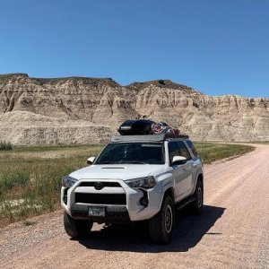 Coming down the trail from Sheep Mountain overlook, Badlands NP, South Dakota