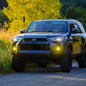 2019 4Runner SR5 Premium
2" Stage 2 Icon Suspension
17" SEMA Rims
Nitto Ridge Grappler 265/70R17
Baja Design Fog Squadron Sport R Amber
Supernova Perf