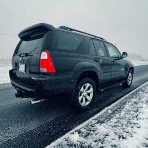 Had to drive through a winter storm on the 2 hour drive home from the dealer. Stopped for a photo shoot.