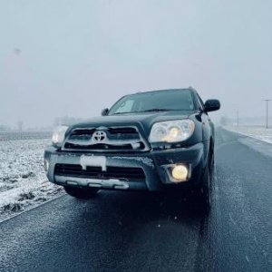 Had to drive through a winter storm on the 2 hour drive home from the dealer. Stopped for a photo shoot.