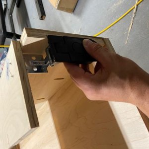 measurement for bracket to allow compression latch to secure to top of drawer.