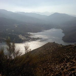 Looking down on Silverwood Lake