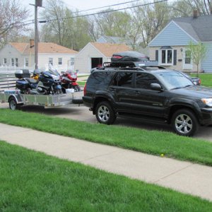 Loaded up for the annual motorcycle trip