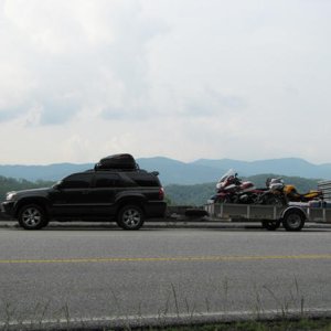 Loaded up on the Cherohala Skyway.