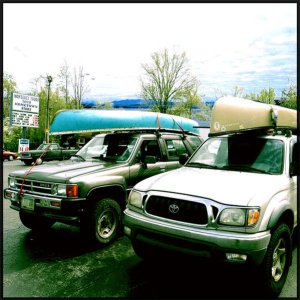 2 Toyota's on the way to hit some high water.