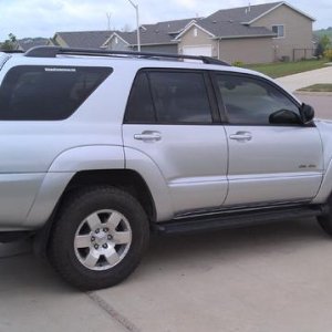 Front windows tinted to match factory tinted rear
