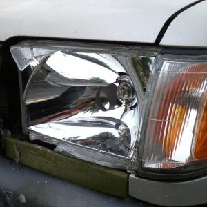 Bumper filler dented.