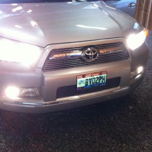 fogs with high beams.