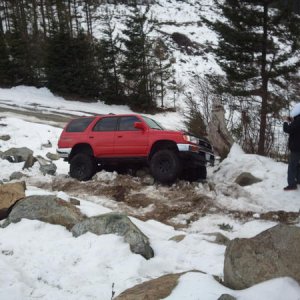 crazy wheeling on icy snow and huge rocks, cause that how we roll!!!