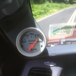 auto meter trans temp gauge, before the dual coolers, now i cant get over 220 if i try to...