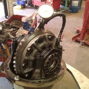 setting up the gears with the backlash guage