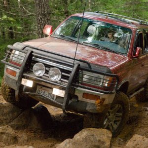 bent the brush guard and broke the mirror