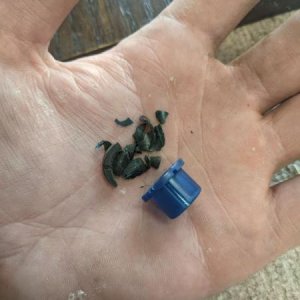 Replaced shifter bushings. The one on the left is the only one that I could find, the other three had completely disintegrated. Explains the rattles h