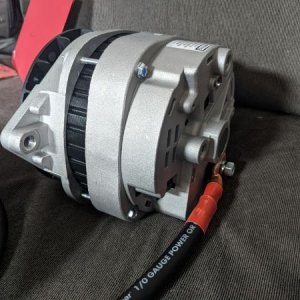 Received the CS144 and testing the copper lugs on the alternator post.