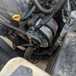 Alternator is all in! I did have to remove all the drive belts, so the job took about twice as long. But worth it for sure.