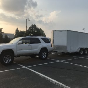 16' (?) utility trailer, no WDH, w/trailer brakes