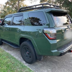 Mar 2022 - Added WeatherTech side window deflectors to the shackle and sliders. I also got the BumpStep in lieu of a ladder, but I'm not going to driv