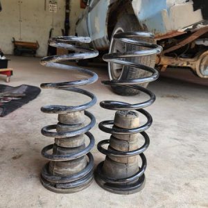 Old on left. Made huge difference.  Added air shocks also.