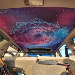 Used an old flag for headliner.