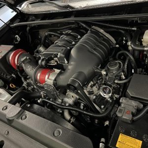 Magnuson supercharger, TRD intake, K&N filter, Magnaflow exhaust.