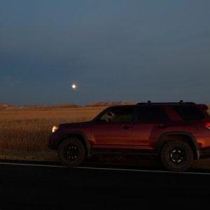 Moonrise in the Badlands, SD