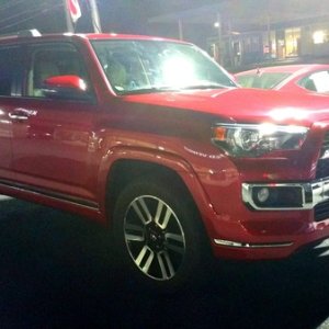 The night of purchase, still on the lot. 6-30-2017

'14 T4R LTD stock Barcelona Red