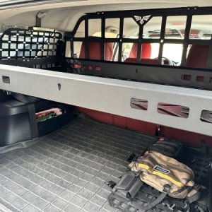 Victory 4X4 Molle panels, pet divider and cargo tray installed.