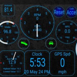 Torque app screenshot - evening commute - NO COOLER INSTALLED
~20 miles, 35 minutes
Ambient air temp 81f
A/T Pan temp steady around 185f
T/C temp max 
