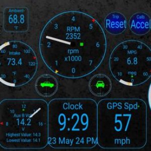 Torque app screenshot - arriving to camp in the mountains, towing ~3,000lbs - NO COOLER INSTALLED
~175 miles, 3hrs 45min
Ambient air temp at 68f
A/T P