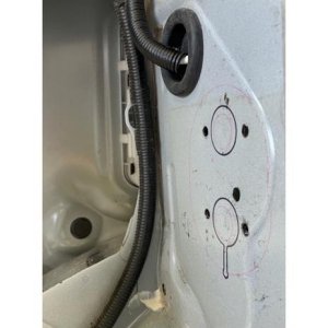 Mounting location of 12V diesel heater - side view (picture is rotated 90 degrees)