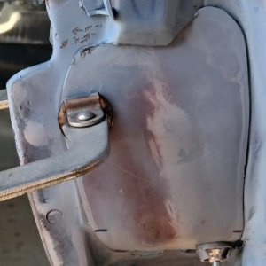 Tailgate mount repair plate.