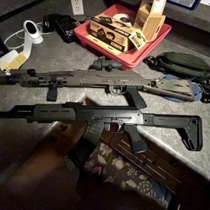 AK's on the kitchen counter. Keep It Frosty.