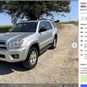 Facebook listing 4Runner