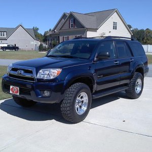 4runnner 06, burmans lift kit cornfed 3"-2", install at home in garage a one person job. I'm happy with results.