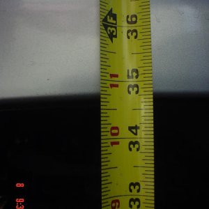 Measurement Before 35" 
-Surface not completely level