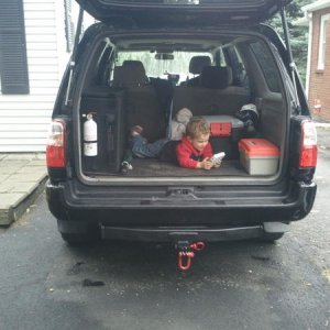 the boy getting in some leapster time... we both love our 4runner