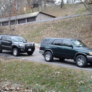 My 2008 Sport Edition with my brother's 2001 SR5