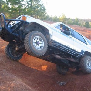 Justin @ Rocktek doing some testing of his frame supports