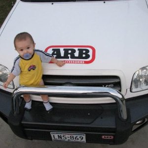 My middle Son on My Sequoia