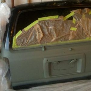 Putting a coat of primer on, its painted now just waiting on clear coat