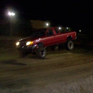 Bent the front axle from that one