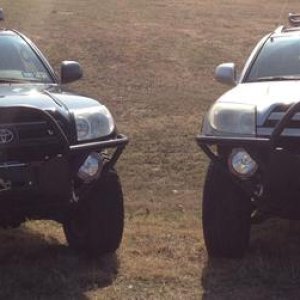 Got the new HIDs on the Rocktek Bumpers and switched out the winch line.