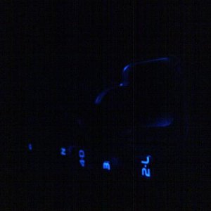 Put in blue LEDs for the shifter and the cup holders. Hard to see in the picture, but the blue gives a nice ambient glow inside the gated shiter regio