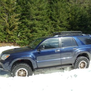 bottomed out (but not stuck) in the snow. I love these KM2's!