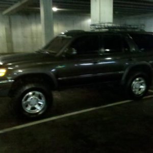 dark parking deck