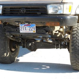 Trail-Gear solid front axle swap, 4" of lift
