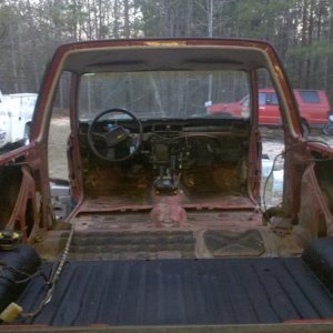 Stripped. New bed liner and wriring harness